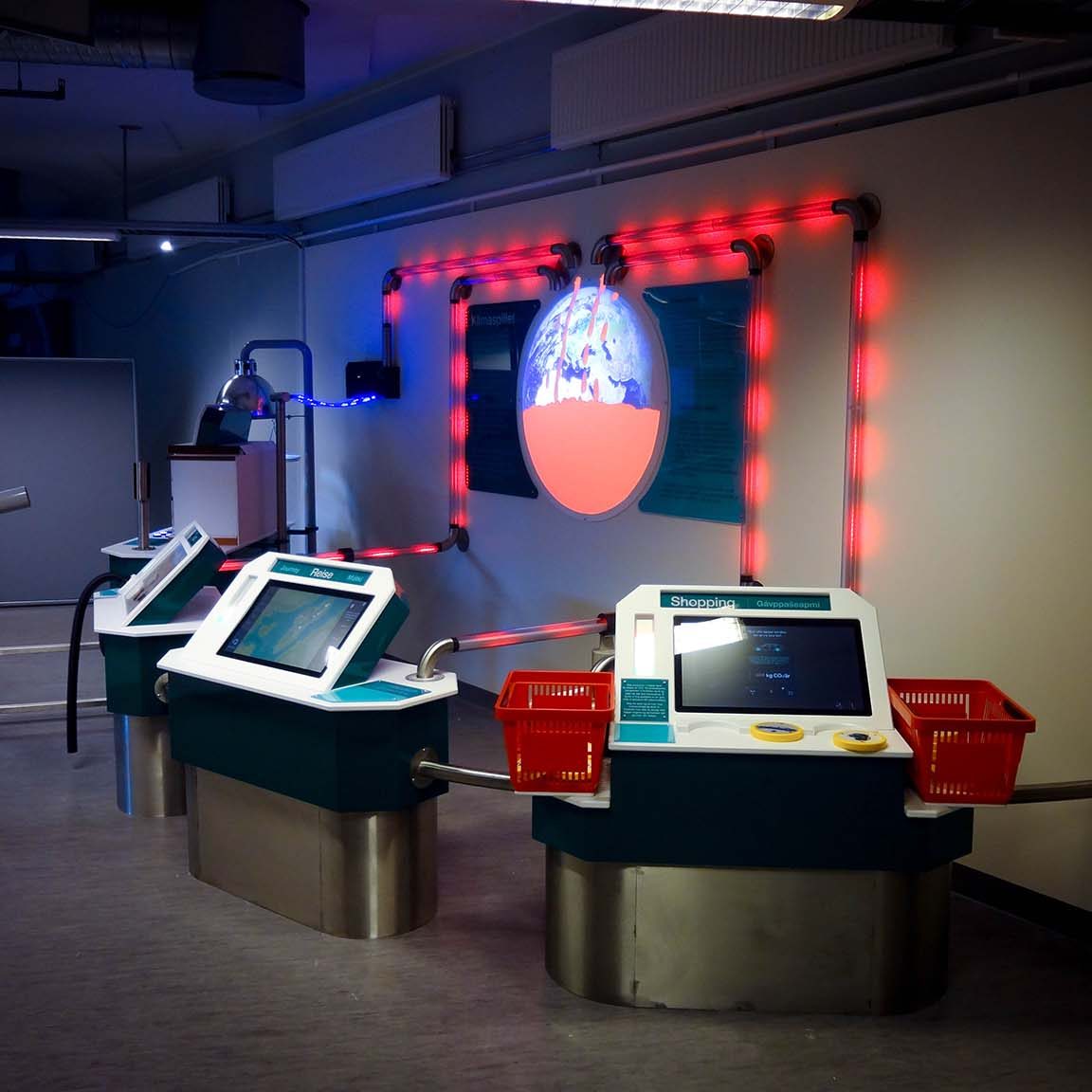 The Climate Machine exhibit installed in Tromso by Science Projects