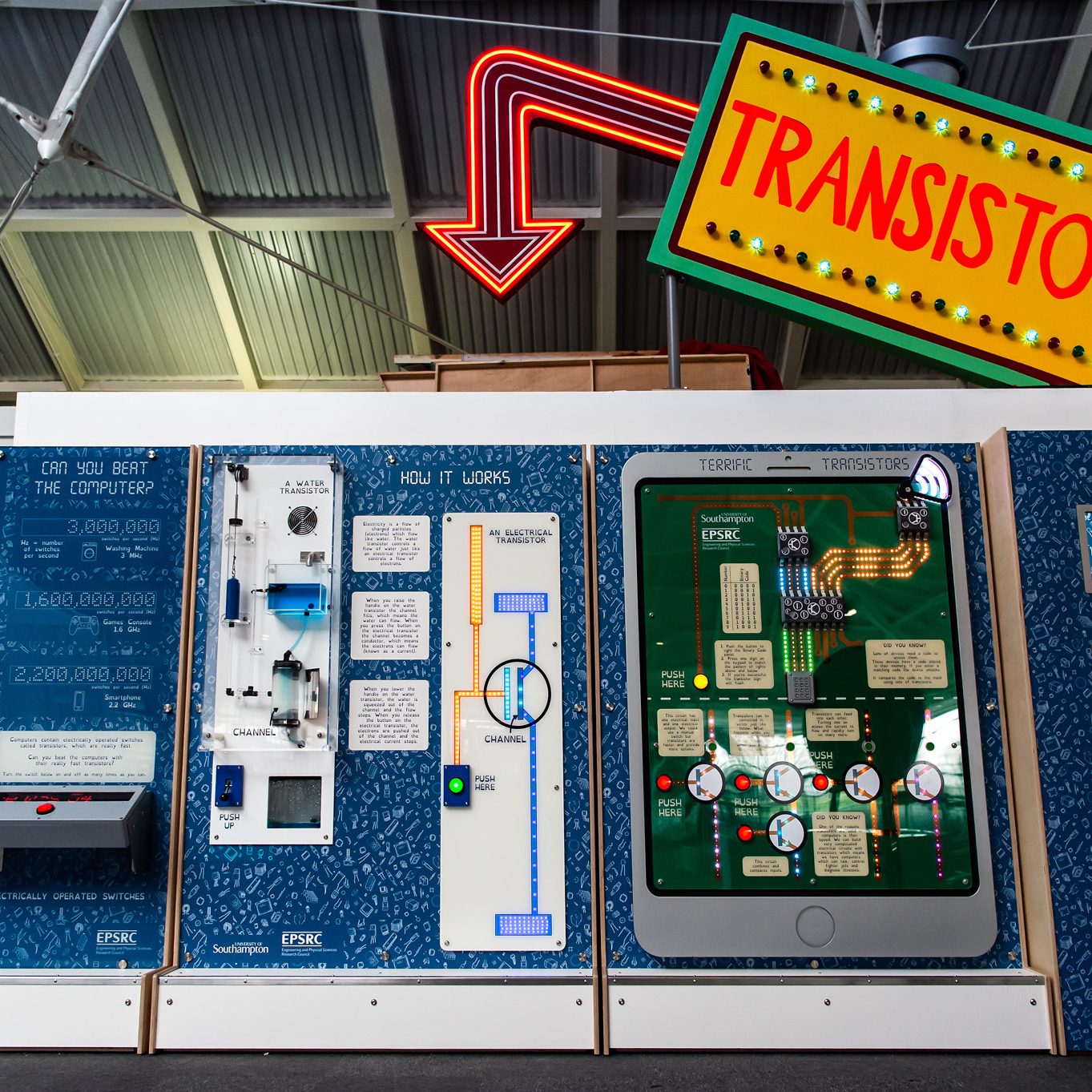 Winchester Science Centre Transistors Exhibit