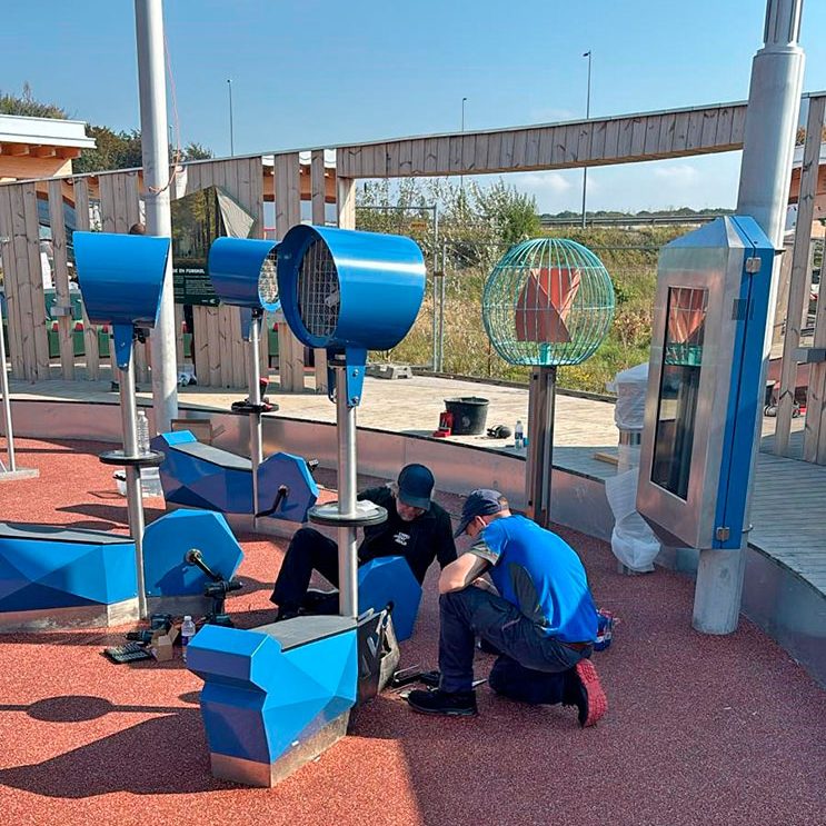 wind bike exhibit at Experimentarium