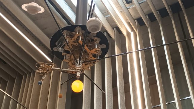 giant orrery at Explorhino created by Science Projects
